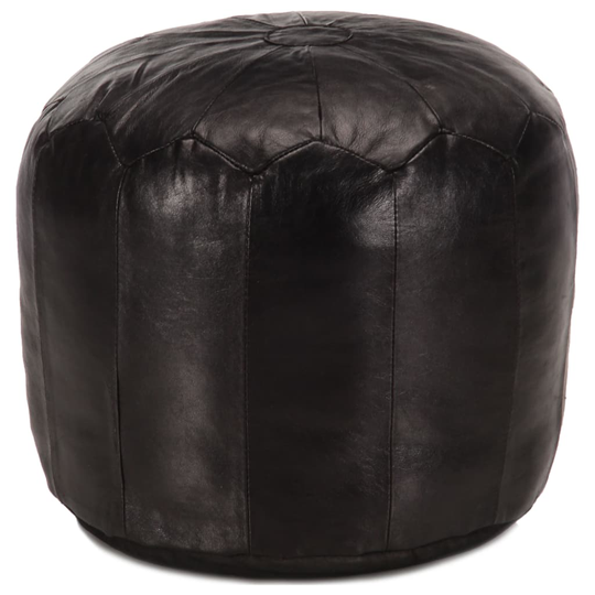 vidaXL puf 40 x 35 cm ægte gedeskind sort