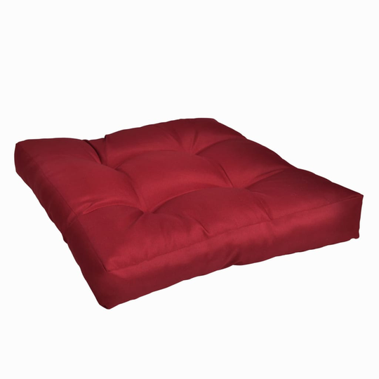vidaXL polstret sædehynde 50x50x10 cm vinrød