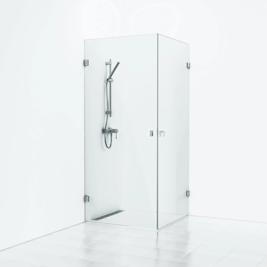 Svedbergs 180° Dusjhjørne Rett 100x90cm / Krom Krystall Glass