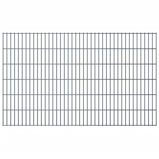 vidaXL havehegnspaneler 2D 2,008x1,23 m 10 m (total længde) grå