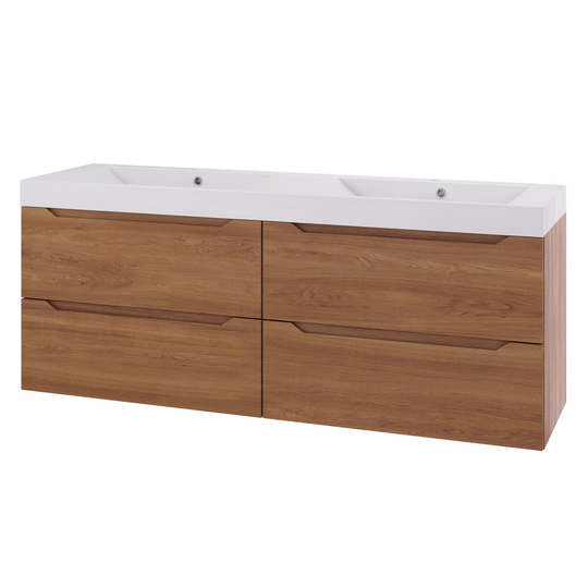 Linn Bad Emma D45cm Servantskap Eik / 160cm Dobbel 4 Skuffer