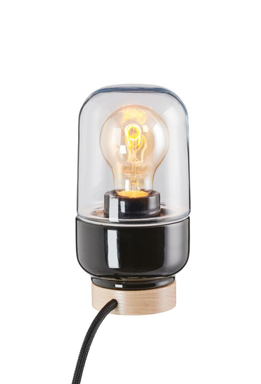 Ohm table lamp 19cm (clear glass) (Sort)