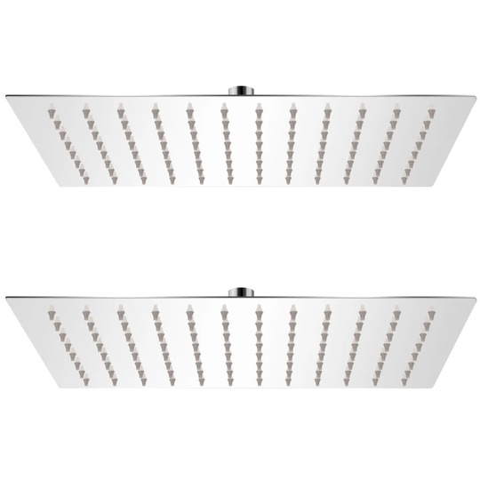 vidaXL bruserhoveder rainshower-funktion 2 stk. rustfrit stål 20 x 30 cm