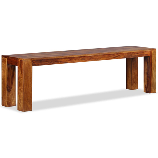 vidaXL bænk massivt sheeshamtræ 160 x 35 x 45 cm