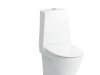 Laufen PRO N skruemonteret toilet Back To Wall med P-lås - Laufen Clean Coat glasur samt åben skyllekant/Rimless