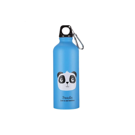Vandflaske Aluminium, Blå med Panda