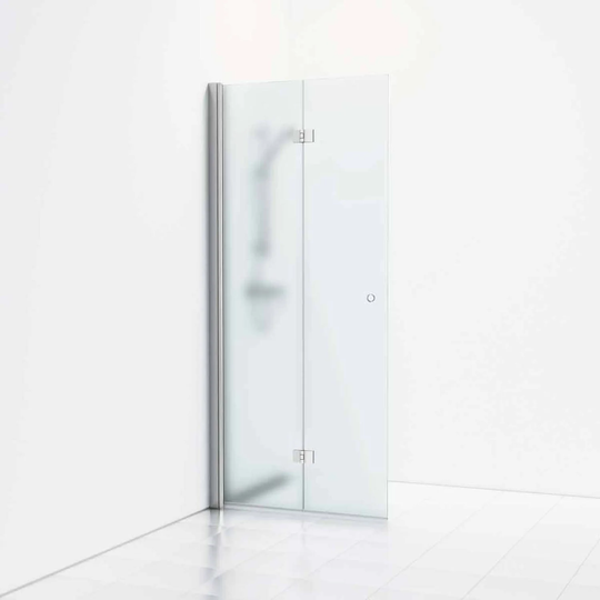Svedbergs Skoga Dusjdør Leddet Krom / 67cm Frostet Glass