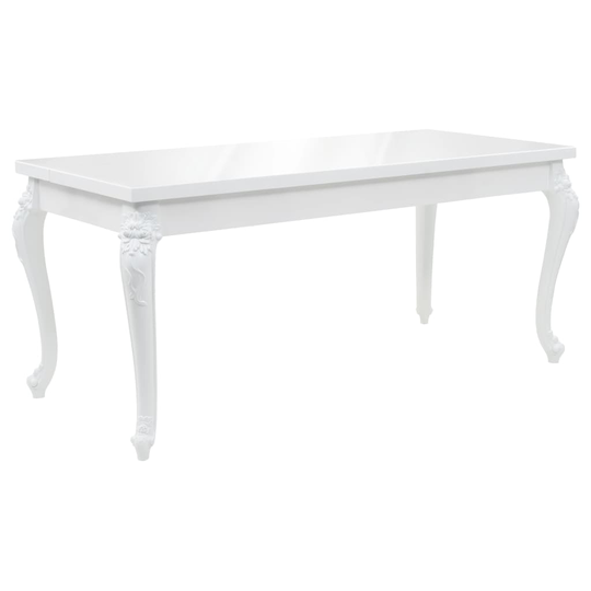 vidaXL spisebord 179 x 89 x 81 cm hvid højglans