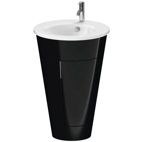 Duravit Starck gulvstående servantskap, sort høyglans