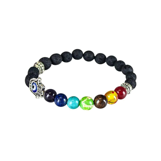 Chakraarmbånd med Hand of Fatima-detalje