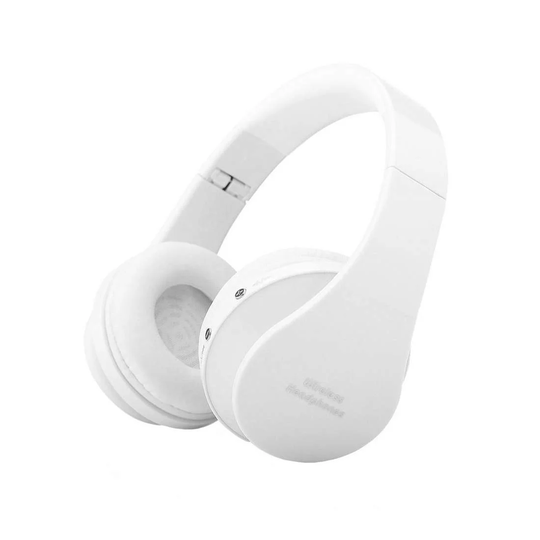 Trådløse Høretelefoner med Mikrofon og Aux Kabel - Hvid