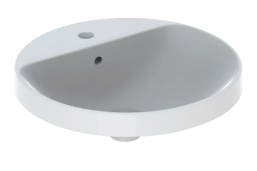 Geberit VariForm servant m/ tapphull & overløp, nedfelling, rund, Ø 48 cm