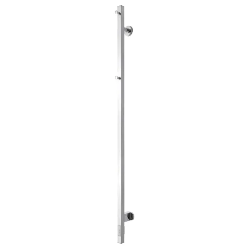 TVS Eldo 1F håndkletørker m/timer, strømtilkobling, 1400x60 mm, polert rustfritt stål