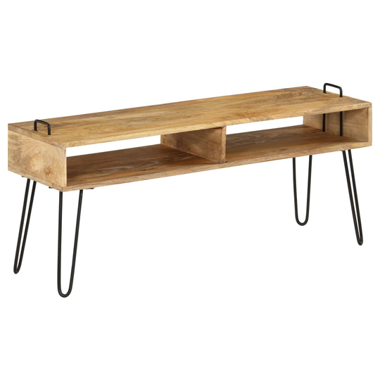 vidaXL tv-bord i massivt mangotræ 110 x 35 x 45 cm