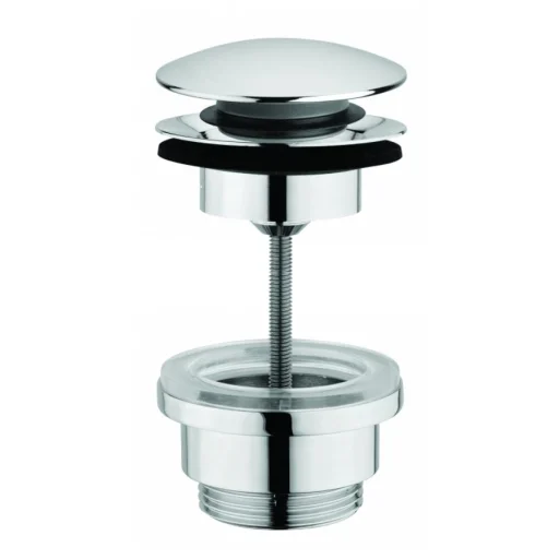Nico Pop-up Bunnventil 1 1/4", kort modell, Krom