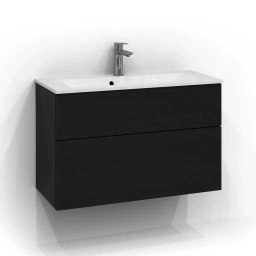Svedbergs Forma servantskap 80x35 cm, skuffer, sort eik