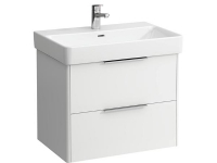 Laufen Base hvid vaskeskab med to skuffer - mål: H53 x B66,5 x D44 cm. Håndvask #626946000 bestilles særskilt.