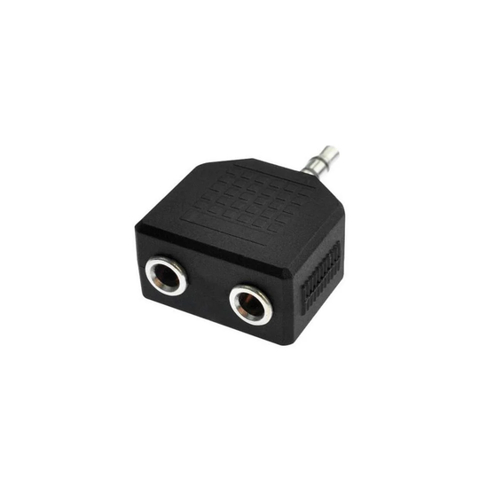1 Han til 2 Hunner 3.5mm Aux Adapter