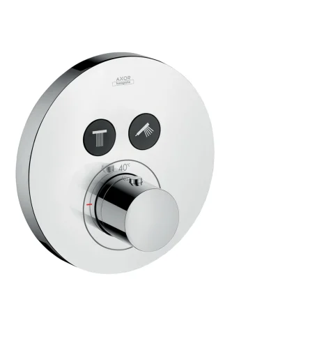 AXOR ShowerSelect termostat rund /t innbygging /m 2 uttak, krom