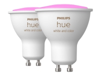 Philips Hue White and Color Ambiance - LED-spot lyspære - GU10 - 4.3 W (tilsvarende 35 W) - klasse G - 16 millioner farver/varmt til køligt hvidt lys - 2000-6500 K (pakke med 2)