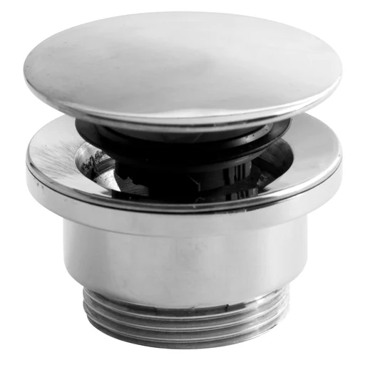 Lavabo Luna push-open bunnventil, Ø63 mm, krom