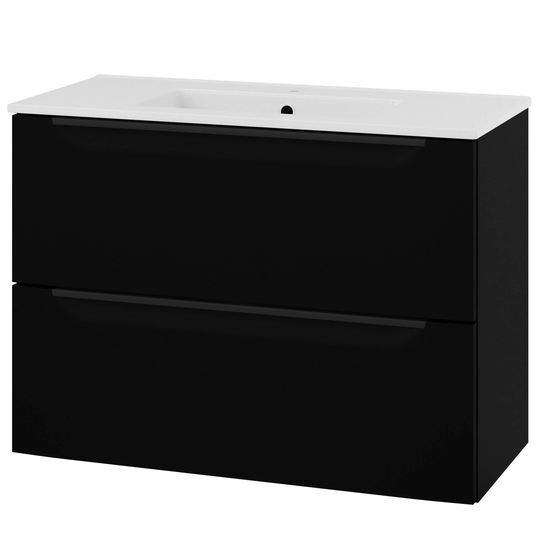 Linn Bad Mari Smal D35cm Servantskap Svart Matt / 80cm