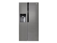 LG GSL360ICEZ - Køleskab/fryser - side-by-side med vanddispenser, isdispenser - bredde: 91.2 cm - dybde: 71.7 cm - højde: 179 cm - 606 liter - Klasse F - rustfrit stål
