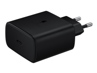 Samsung Travel Adapter EP-TA845 - Strømforsyningsadapter - 45 Watt - 3 A - SFC 2.0 (24 pin USB-C) - på kabel: USB-C - sort - for Galaxy A20, A50, A70, A8s, M30, M40, Note10, S20, S20 5G, S20+ 5G, Z Flip, Z Flip 5G
