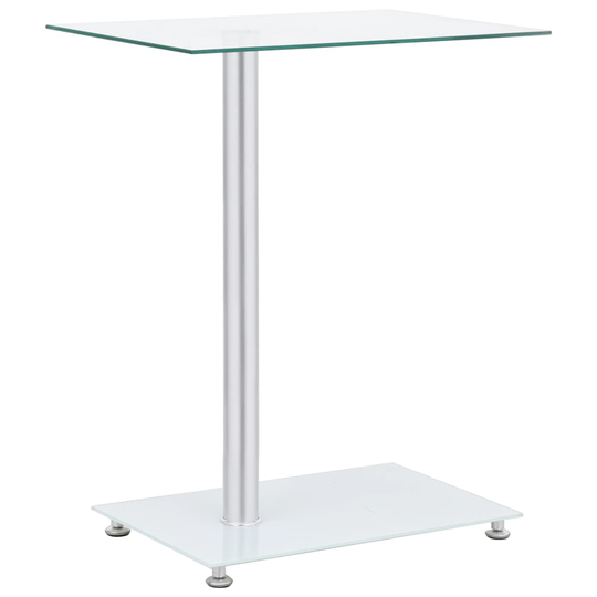vidaXL U-formet sidebord 45x30x58 cm hærdet glas transparent