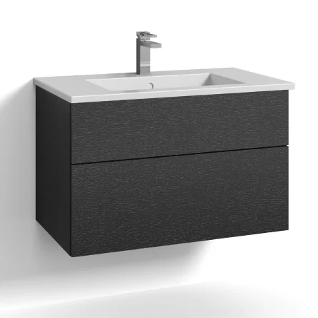 Svedbergs Forma servantskap m/2 skuffer, 80x45cm, sort eik