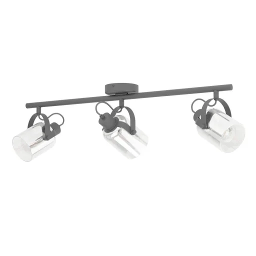 Berregas spot L775 sort/røyk, E27, 3X40W