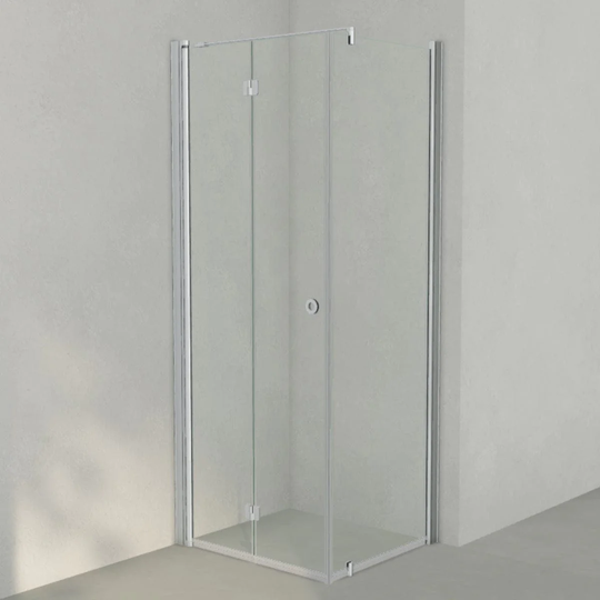 INR Iconic Nordic Rooms Dusjhjørne Linc 13 Flex Original Matt Aluminium / 80x70cm Venstre Hengslet