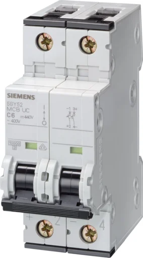 Strømbryter DC C 16A, 2P, 10kA, 5SY5216-7