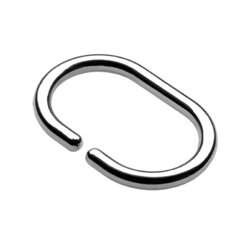 Hefe C-formede ringer til forheng, Krom - 12 stk.