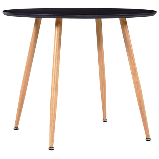 vidaXL spisebord 90 x 73,5 cm MDF sort og egetræsfarve