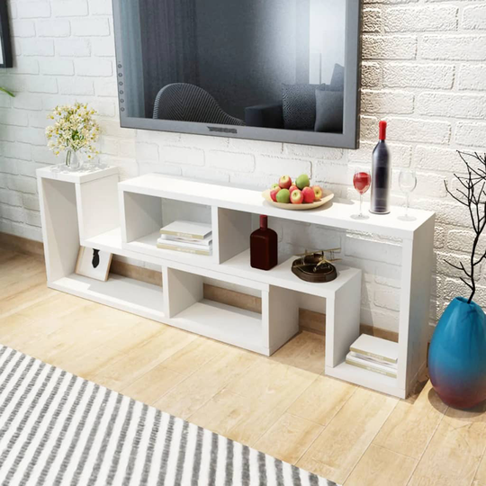 vidaXL TV-bord dobbelt L-formet hvid