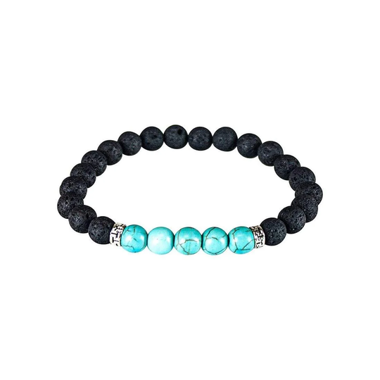 Armbånd med vulkansten - Turkis