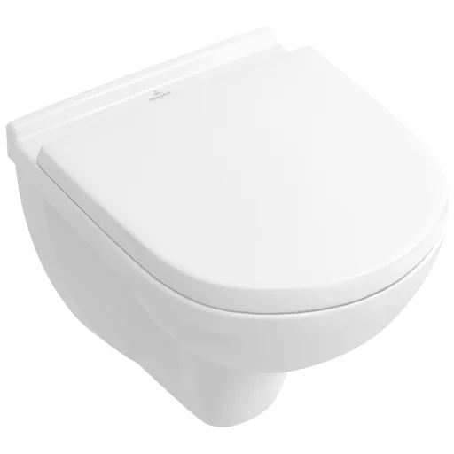 Villeroy & Boch O.Novo Compact vegghengt toalett inkl. toalettsete, rimless, hvit