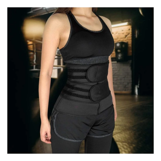 Waist Trainer med To Stropper - Sort