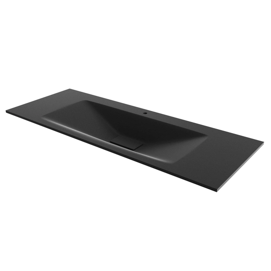 Linn Bad Vale Møbelservant Glass Svart Matt / 120cm Senter