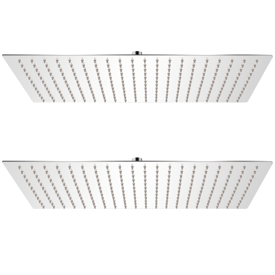 vidaXL brusehoveder rainshower-funktion 2 stk. rustfrit stål 30 x 50 cm