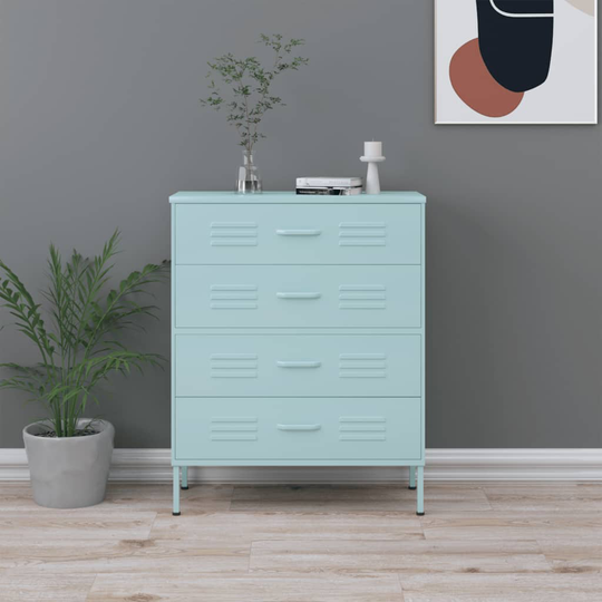 vidaXL kommode 80x35x101,5 cm Mintgrøn