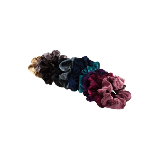 3x Hårelastikker/Scrunchies i fløjl