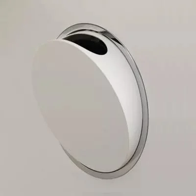 Vola RS1 Avfaldsbeholder Ø380 mm, hvit/Børstet rustfrit stål