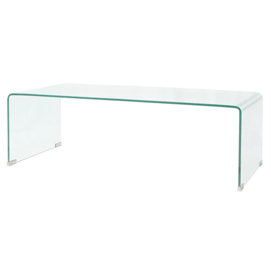 vidaXL sofabord 98x45x30 cm hærdet glas transparent