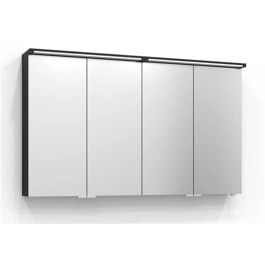 Svedbergs Skuru Speilskap med Servantlys 120cm / Svart eik