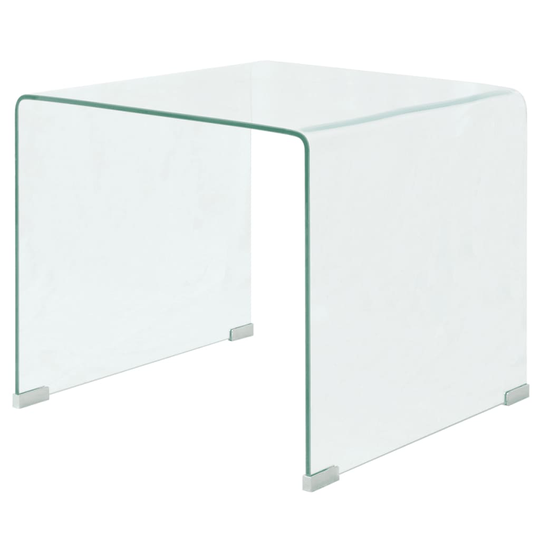 vidaXL sofabord i klart hærdet glas 49,5x50x45 cm