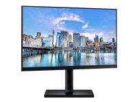 Samsung F24T450FQR - T45F Series - LED-skærm - 24 - 1920 x 1080 Full HD (1080p) @ 75 Hz - IPS - 250 cd/m² - 1000:1 - 5 ms - 2xHDMI, DisplayPort - Sort
