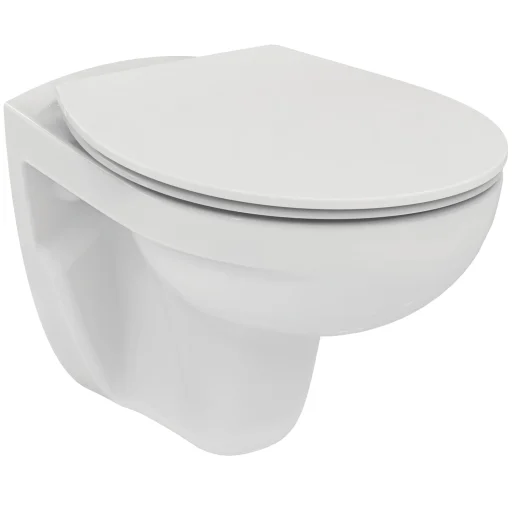 Børma Eurovit vegghengt toalett, rimless, m/toalettsete, hvit