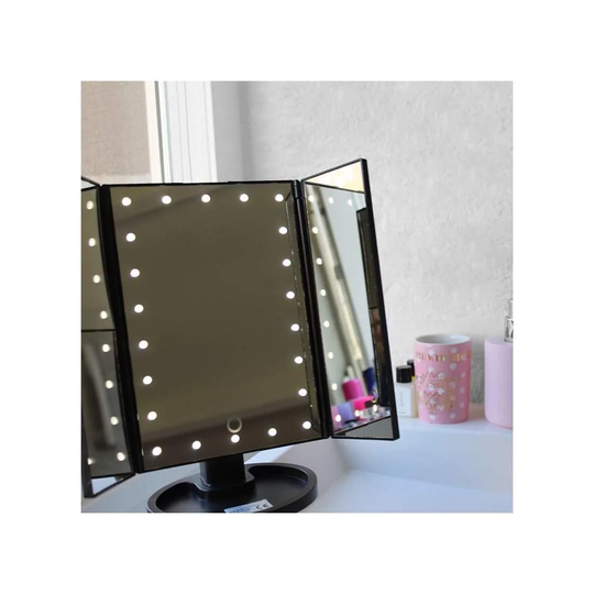 Forstørrende Makeup-Spejl med LED-lampe